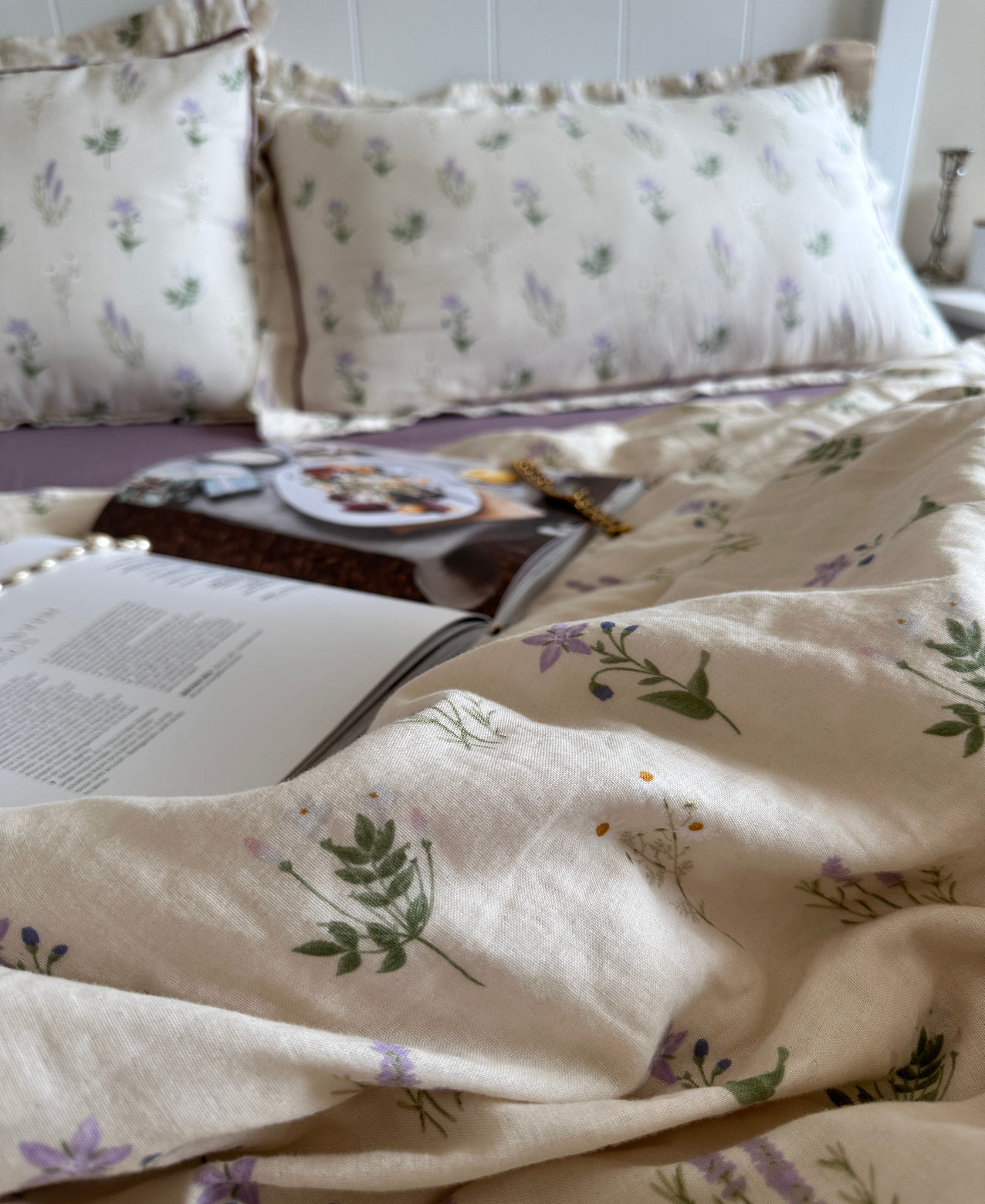 Twilight Petals Cotton Muslin Duvet Cover Set