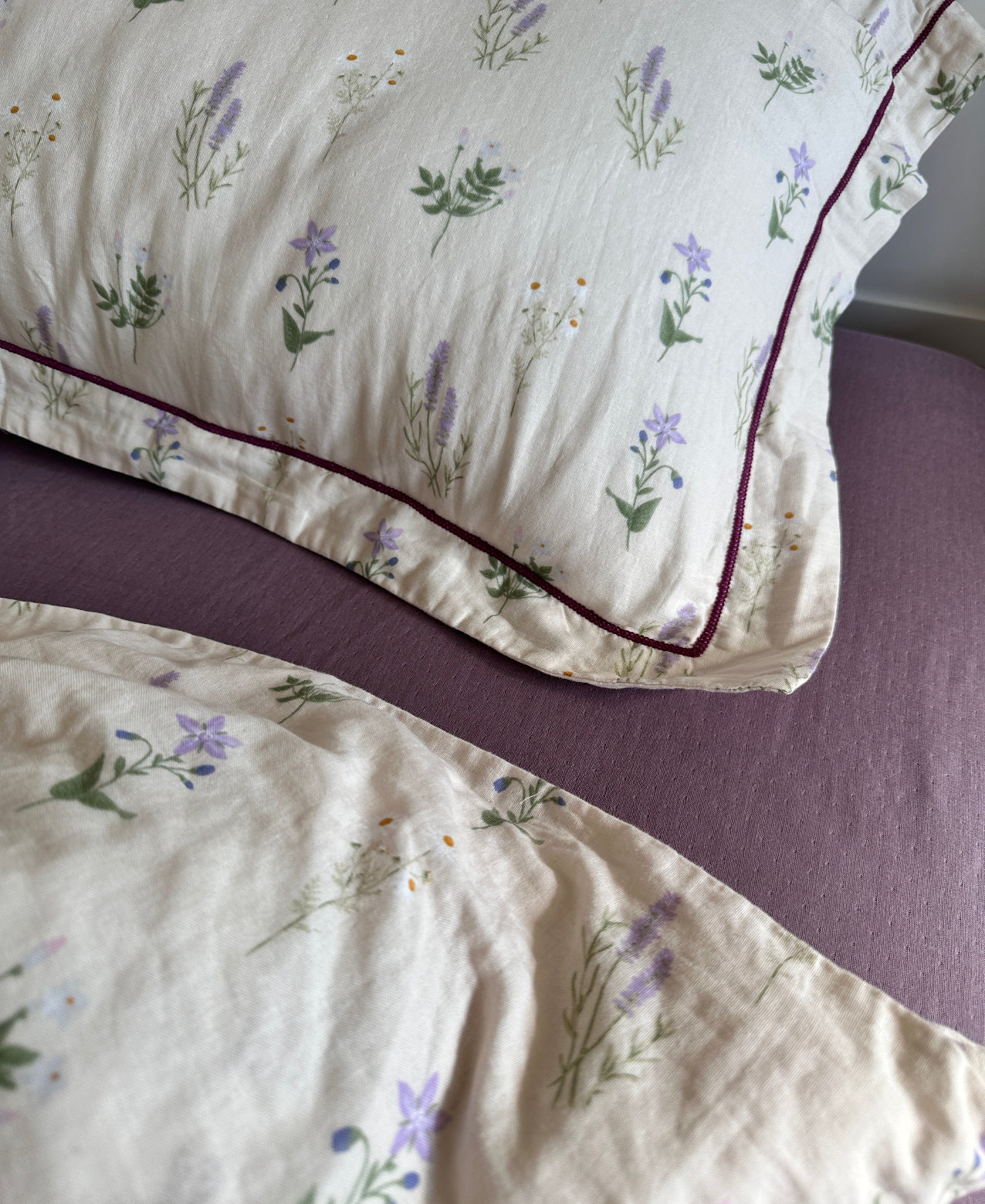 Twilight Petals Cotton Muslin Duvet Cover Set