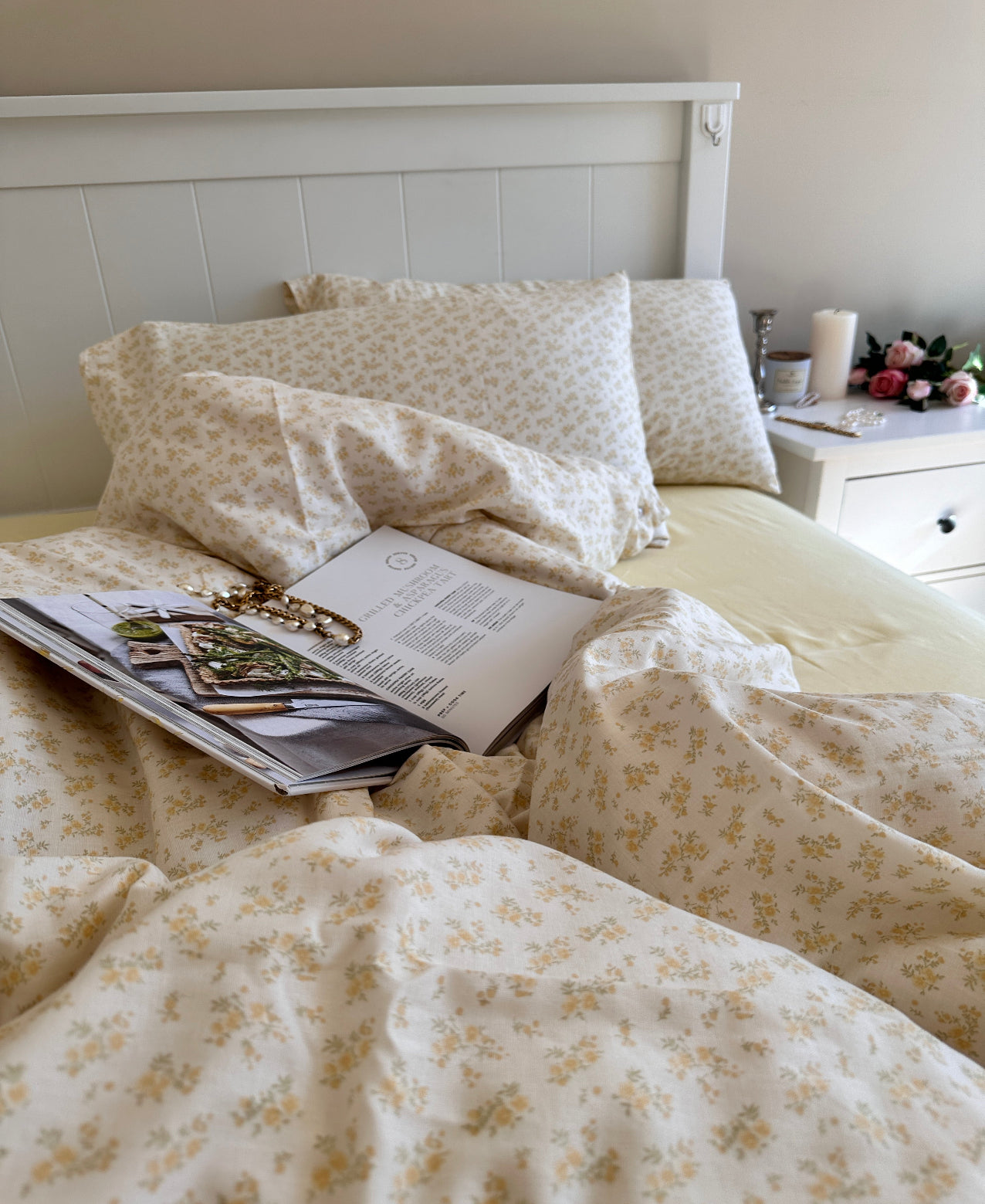 Daisy Delight Cotton Muslin Duvet Cover set
