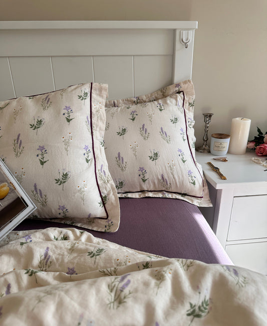 Twilight Petals Cotton Muslin Duvet Cover Set