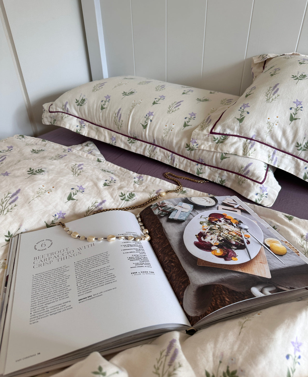 Twilight Petals Cotton Muslin Duvet Cover Set